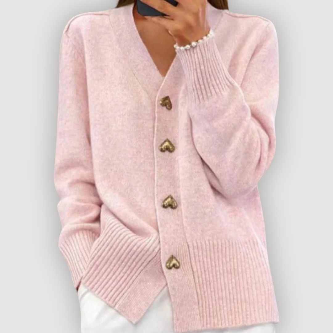 Bianca Heart Button Cardigan 1
