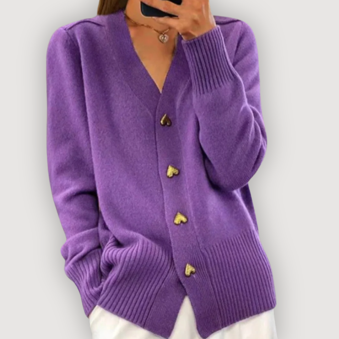Bianca Heart Button Cardigan 2