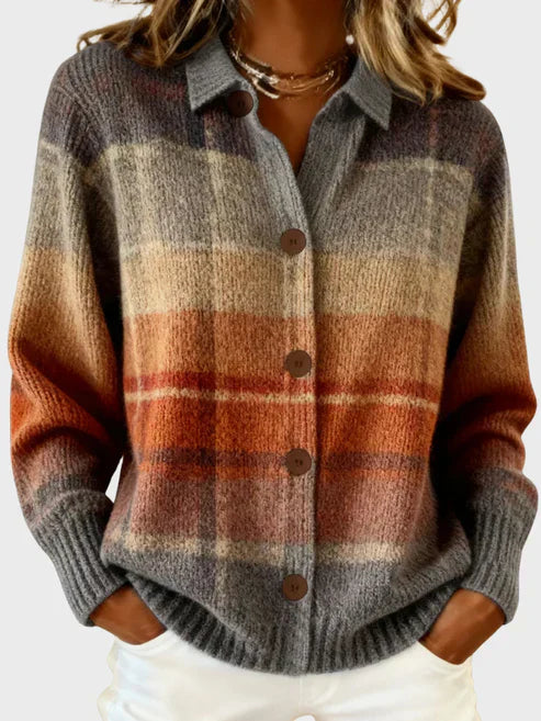 Bianca Retro Plaid Cardigan 10