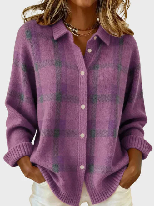 Bianca Retro Plaid Cardigan 3