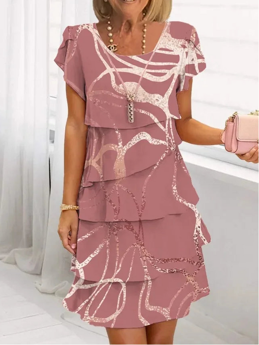 Bianca Ruffle A-Line Dress 0