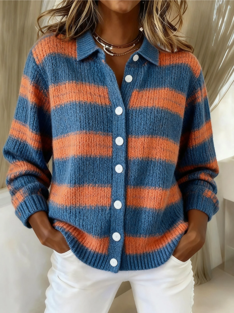 Bianca Striped Cardigan 0