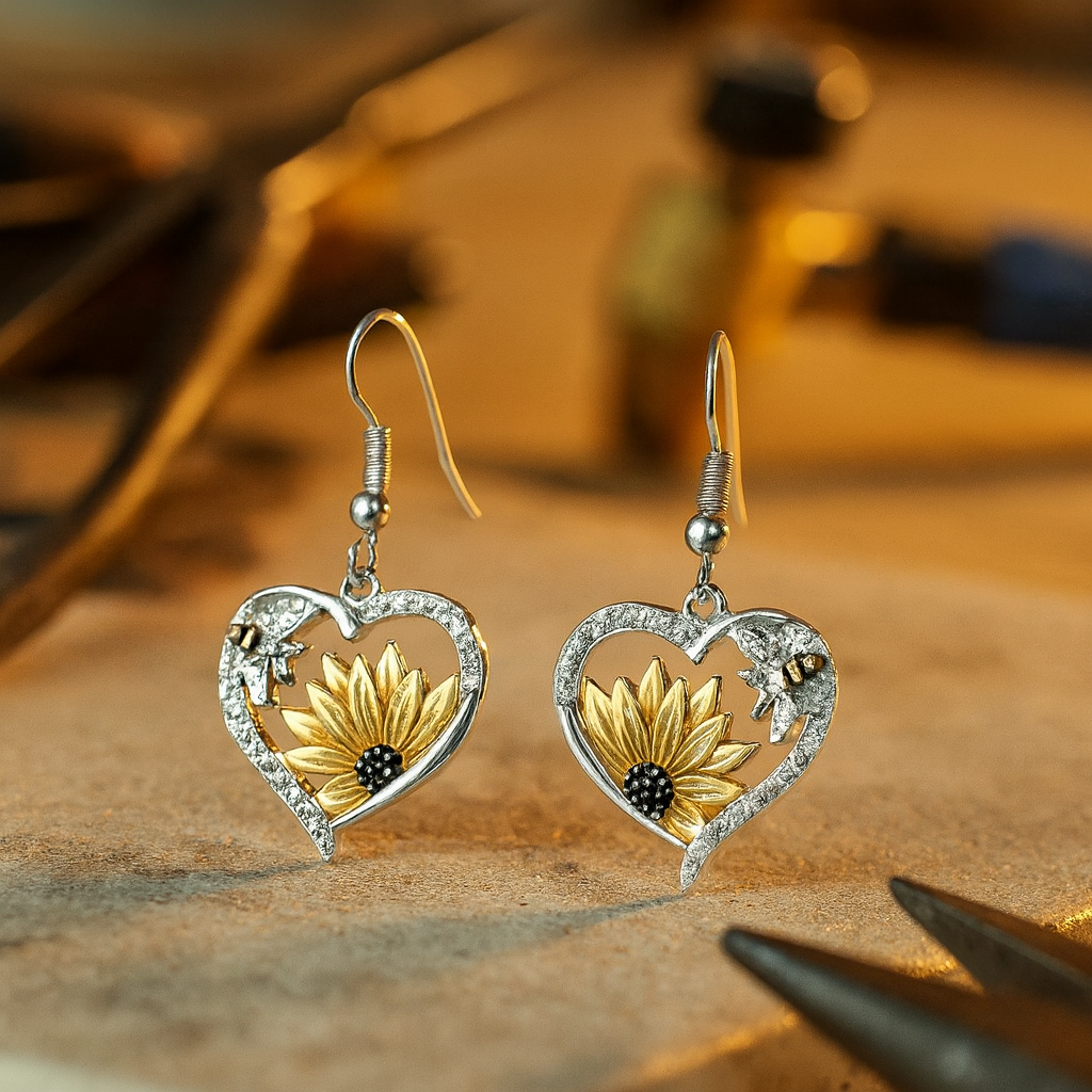 Bianca Sunflower Bee Earrings 0