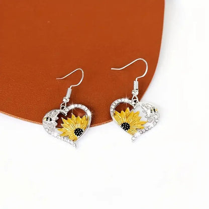 Bianca Sunflower Bee Earrings 2