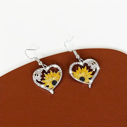 Bianca Sunflower Bee Earrings 3
