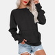 Women's oversized crew neck sweatshirt with kangaroo pocket