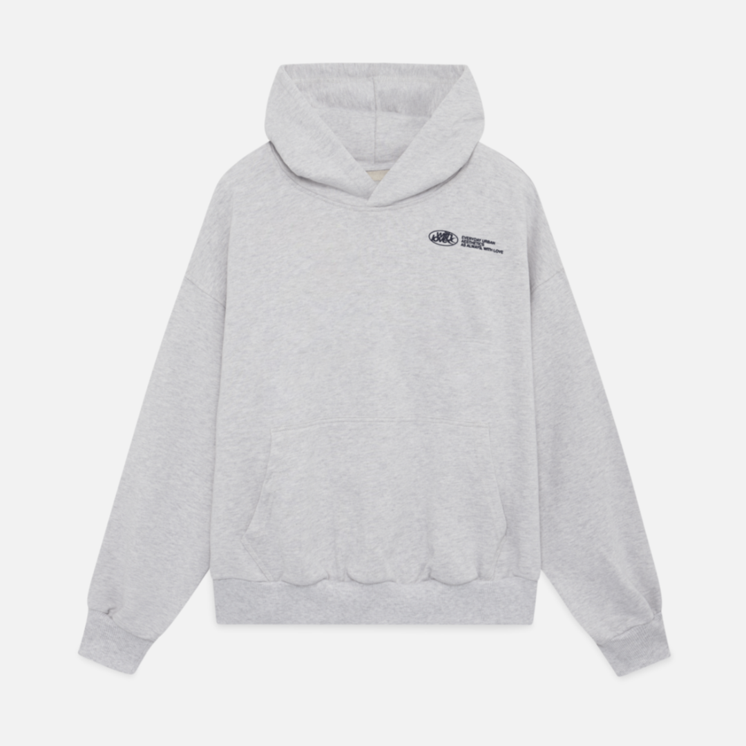 Unisex cropped hoodie with hood and large back graphic lettering