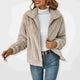 Women's textured hooded fleece jacket with full zip