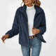Women's textured hooded fleece jacket with full zip