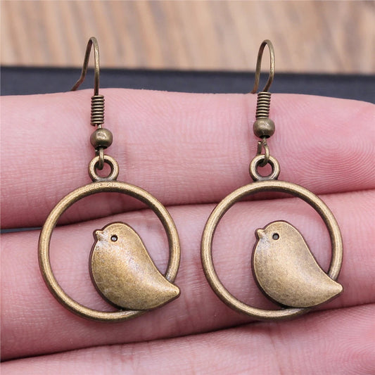 Brielle Bird Charm Drop Earrings 0