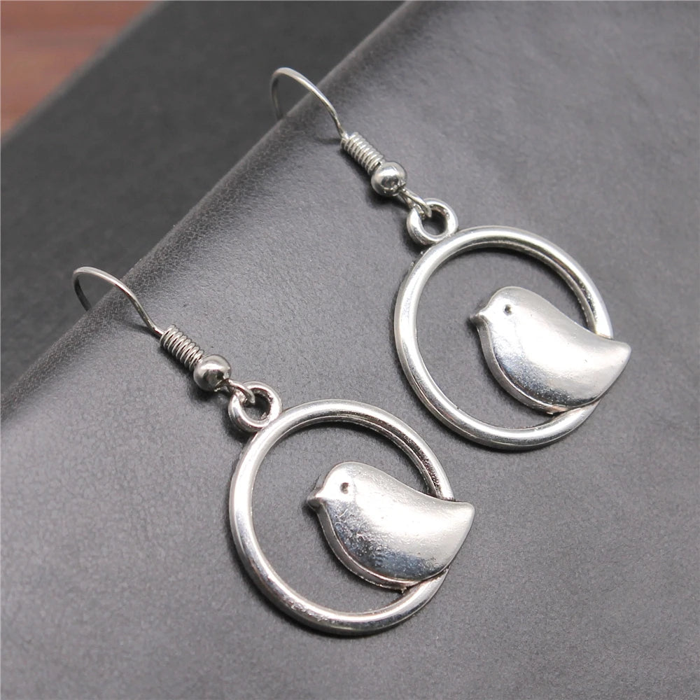 Brielle Bird Charm Drop Earrings 1