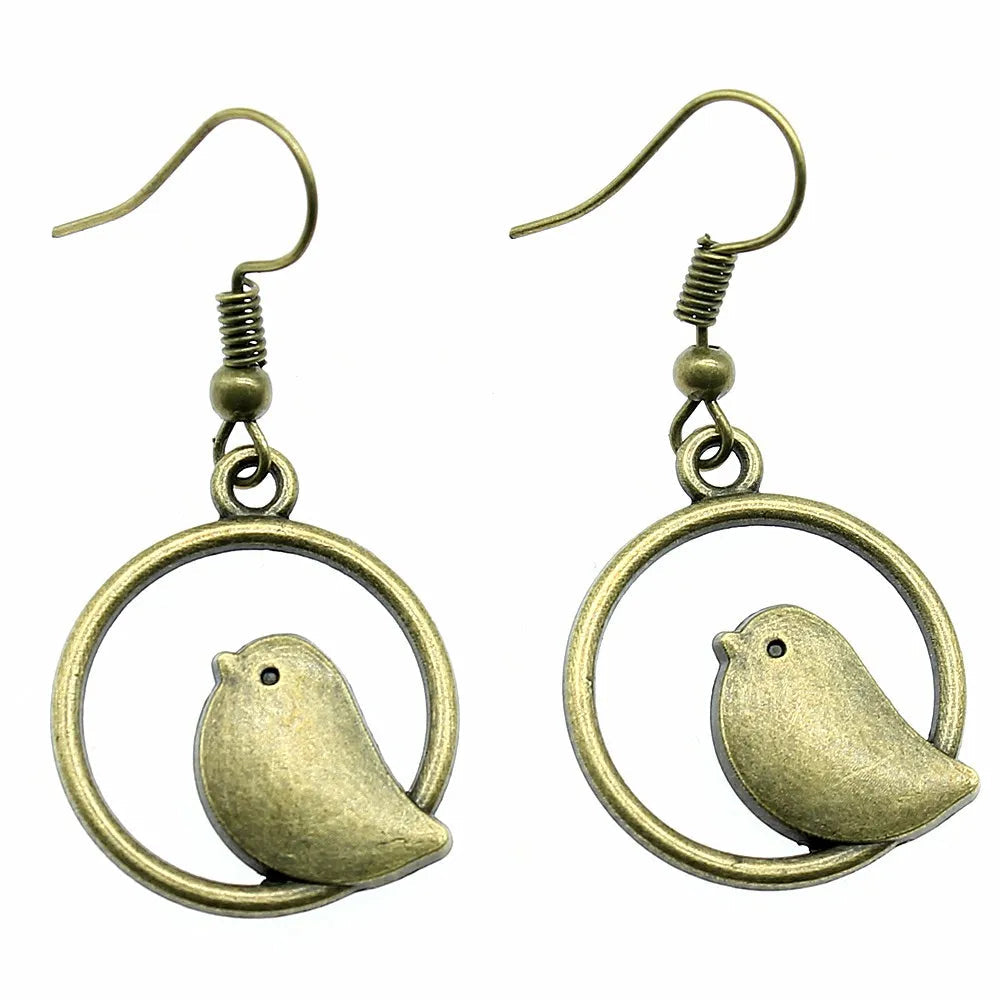 Brielle Bird Charm Drop Earrings 4