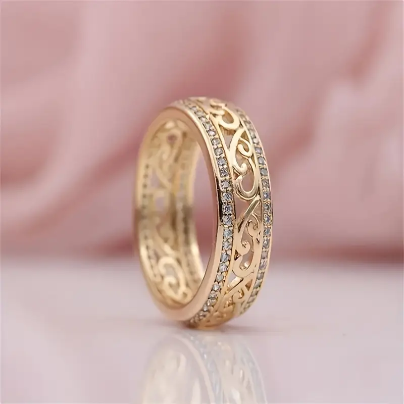 Brielle Hollow Gold Ring 0