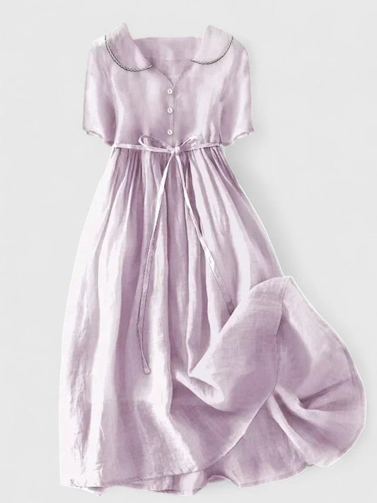 Brielle Lace-Up Midi Dress 0