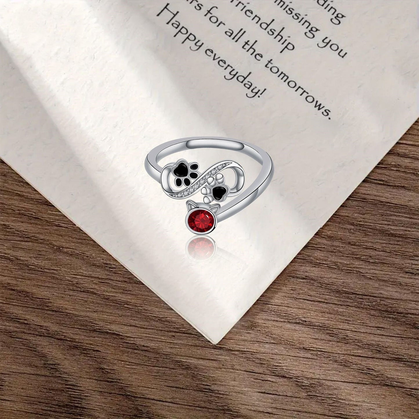 Brielle Paw Print Ring 1