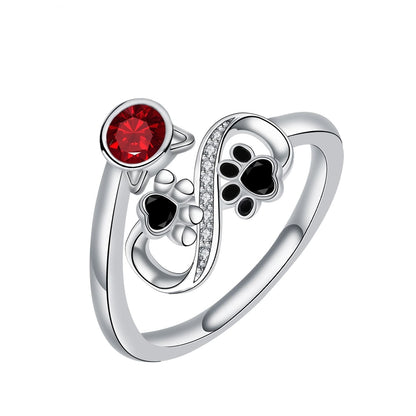 Brielle Paw Print Ring 4