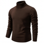Men's long-sleeve ribbed turtleneck sweater