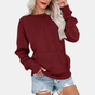 Women's oversized crew neck sweatshirt with kangaroo pocket