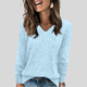 Women's V-Neck Long Sleeve Top — Relaxed Fit Everyday Top