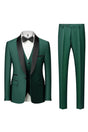 Men's three-piece suit with shawl lapel, waistcoat and trousers