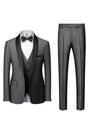 Men's three-piece suit with shawl lapel, waistcoat and trousers
