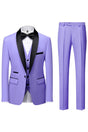 Men's three-piece suit with shawl lapel, waistcoat and trousers