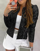 Women's Sequin Jacket – Sparkling Collared Evening & Party Jacket 1