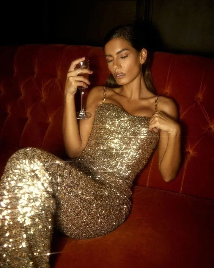 Women's Sequin Jumpsuit – Sparkling Evening & Party One-Piece 8