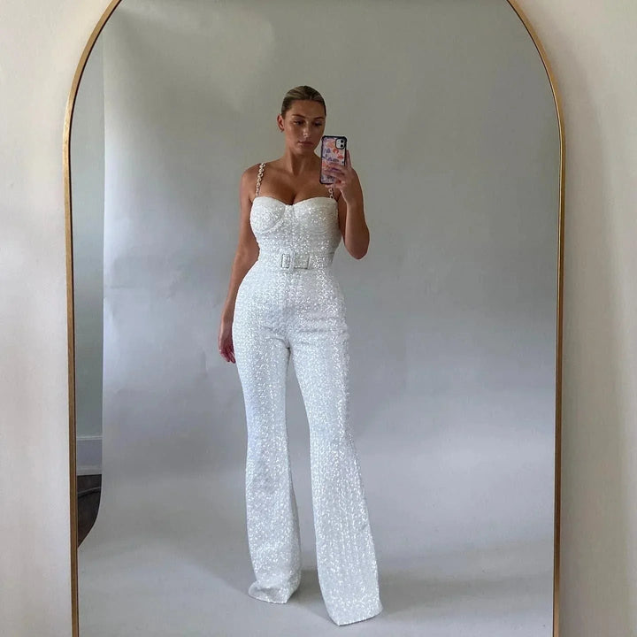Women's Sequin Jumpsuit – Sparkling Evening & Party One-Piece 9
