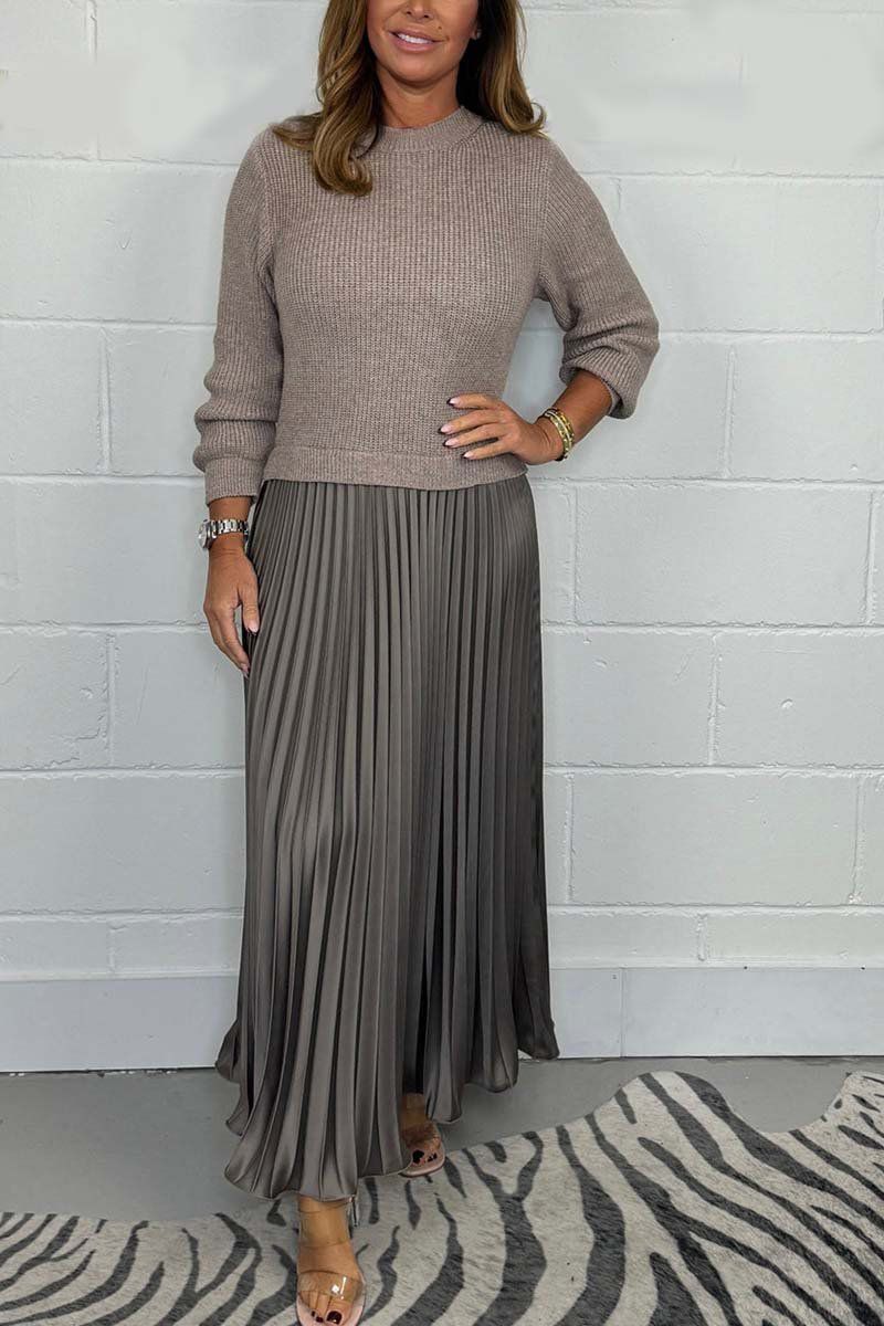 Cassandra Pleated Maxi Dress 0