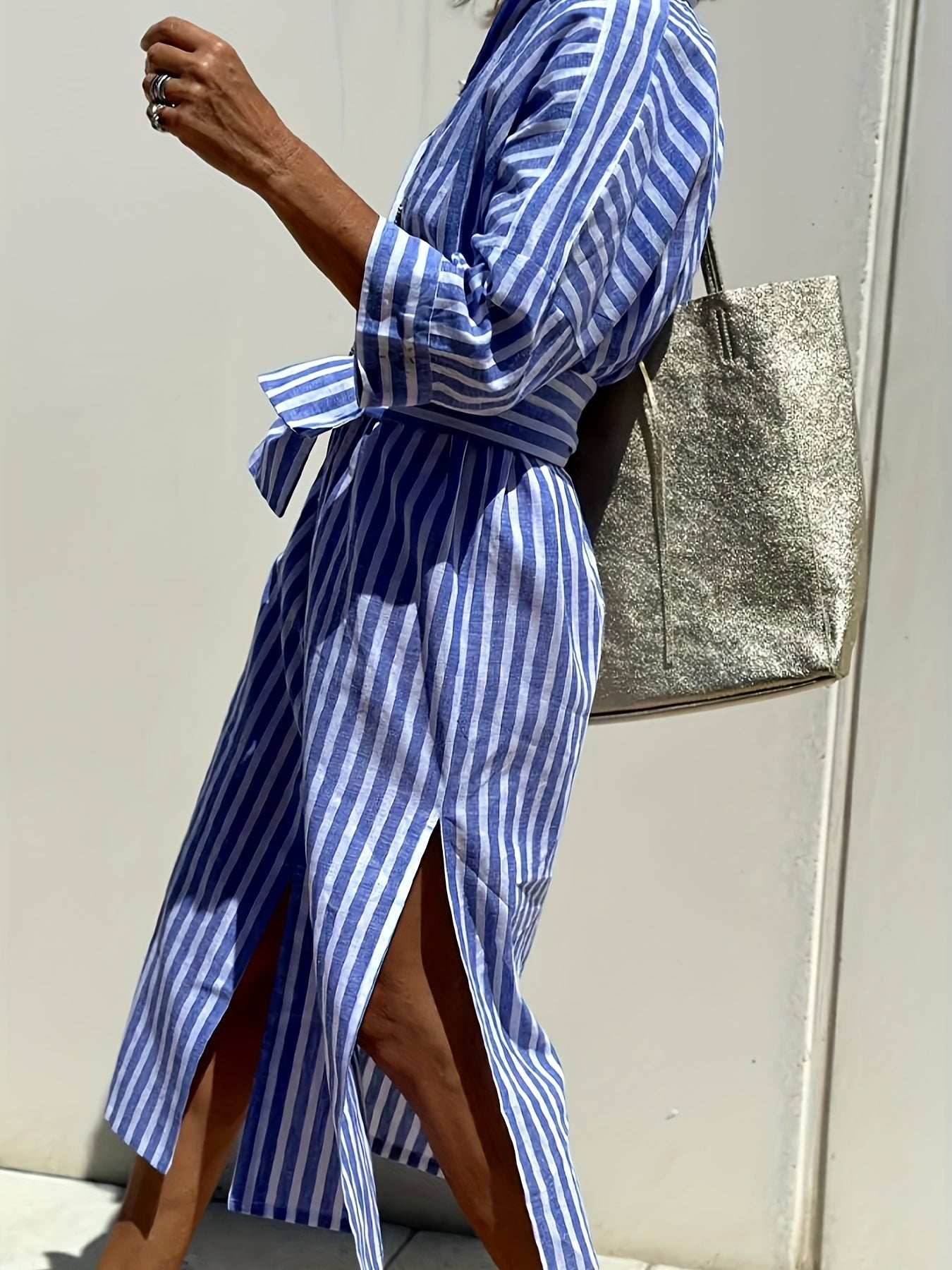 Cassandra Striped Shirt Dress 2