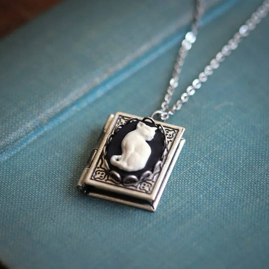 Cassandra Vintage Cat Pendant Necklace 0