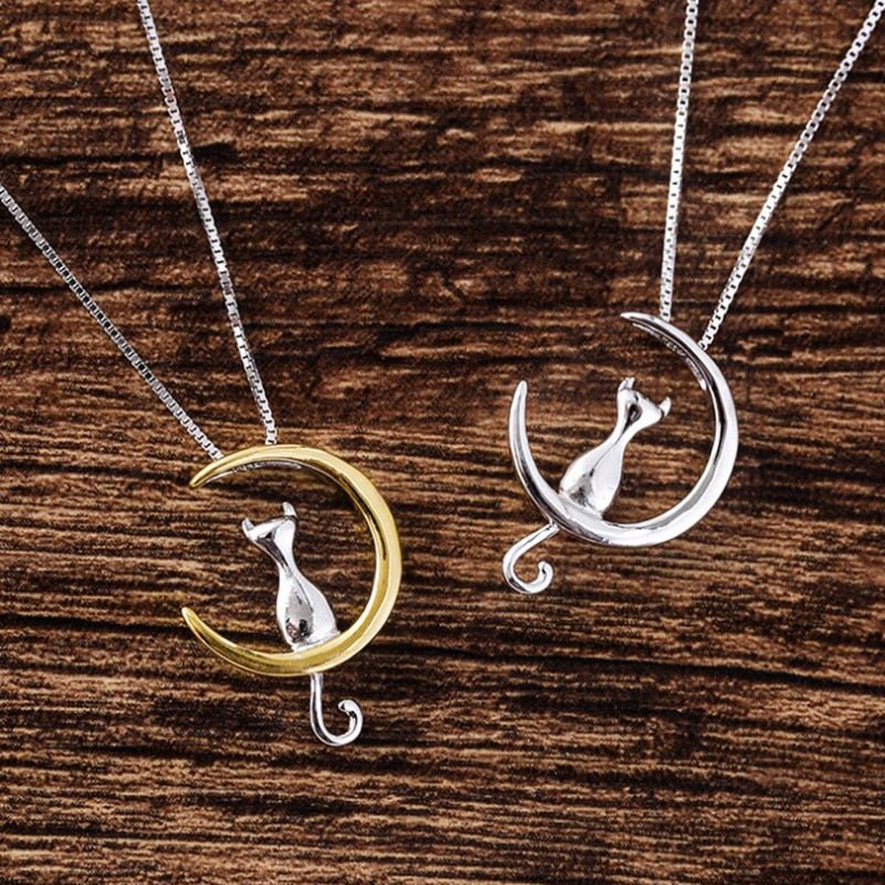 Celeste Cat Crescent Necklace 1