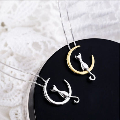 Celeste Cat Crescent Necklace 2