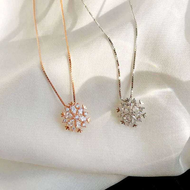 Celeste Crystal Snowflake Necklace 1