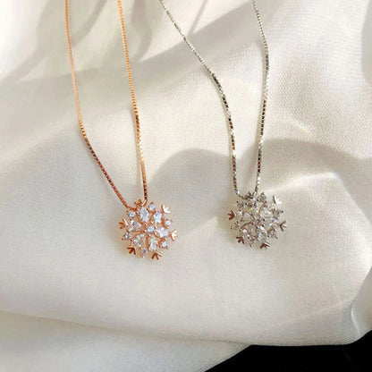 Celeste Crystal Snowflake Necklace 1