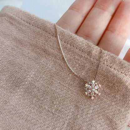 Celeste Crystal Snowflake Necklace 2
