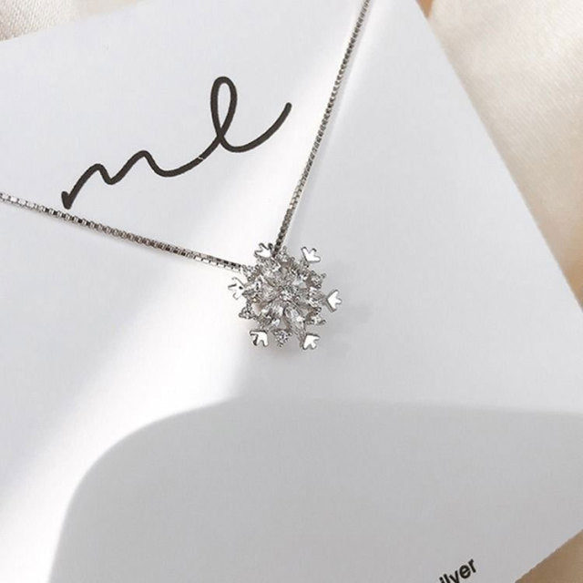 Celeste Crystal Snowflake Necklace 3