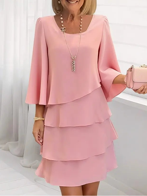 Celia A-Line Ruffle Dress 0