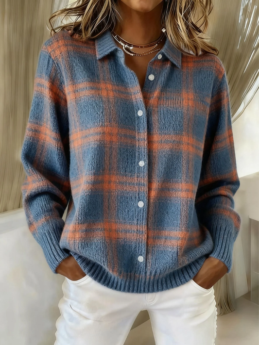 Celia Check Cardigan 0