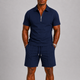 Men's Polo & Shorts Set – Zip Polo Two-Piece Summer Outfit 6
