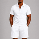 Men's Polo & Shorts Set – Zip Polo Two-Piece Summer Outfit 5