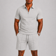 Men's Polo & Shorts Set – Zip Polo Two-Piece Summer Outfit 3