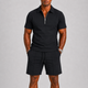Men's Polo & Shorts Set – Zip Polo Two-Piece Summer Outfit 2