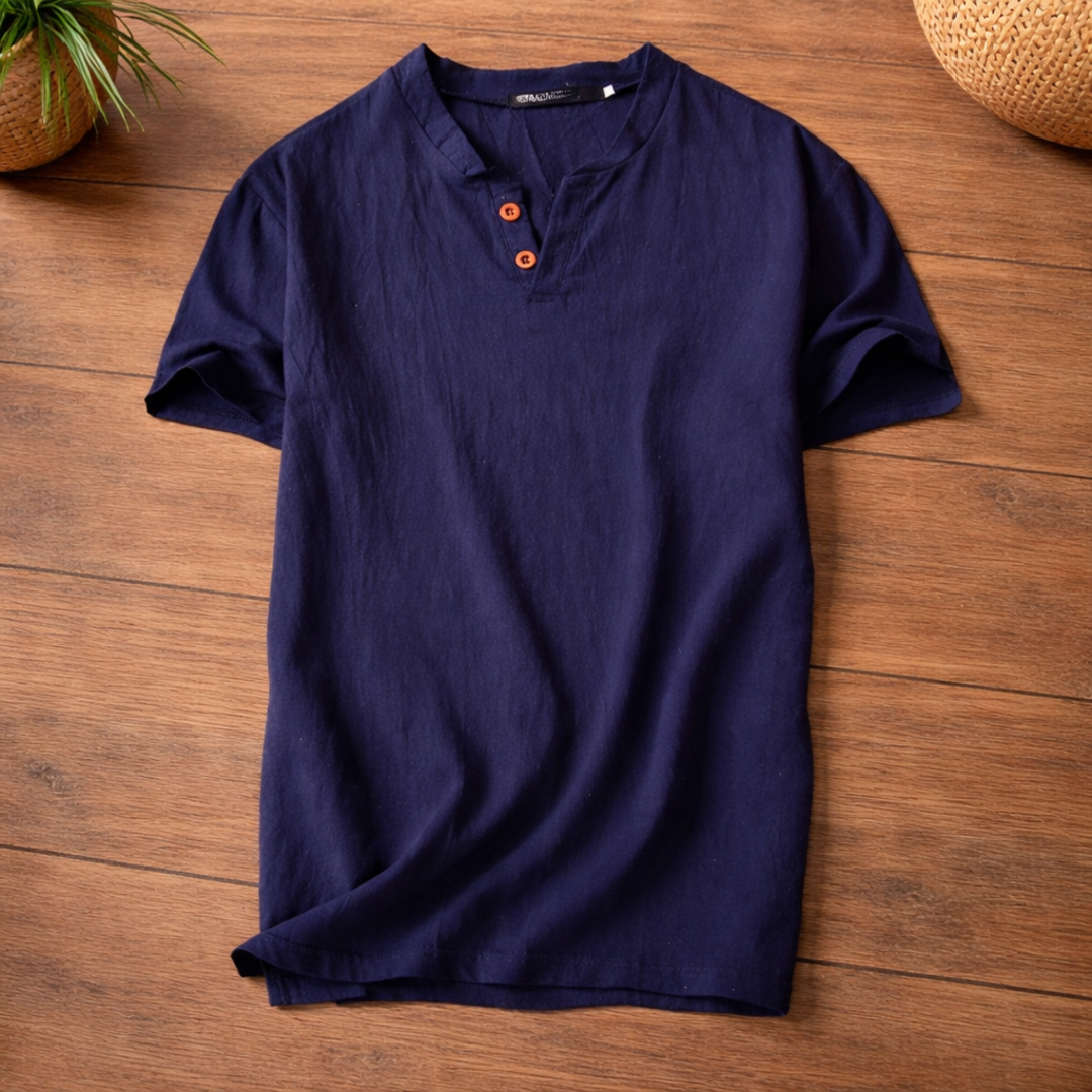 Women's Henley T-Shirt — Lightweight Breathable Everyday Tee