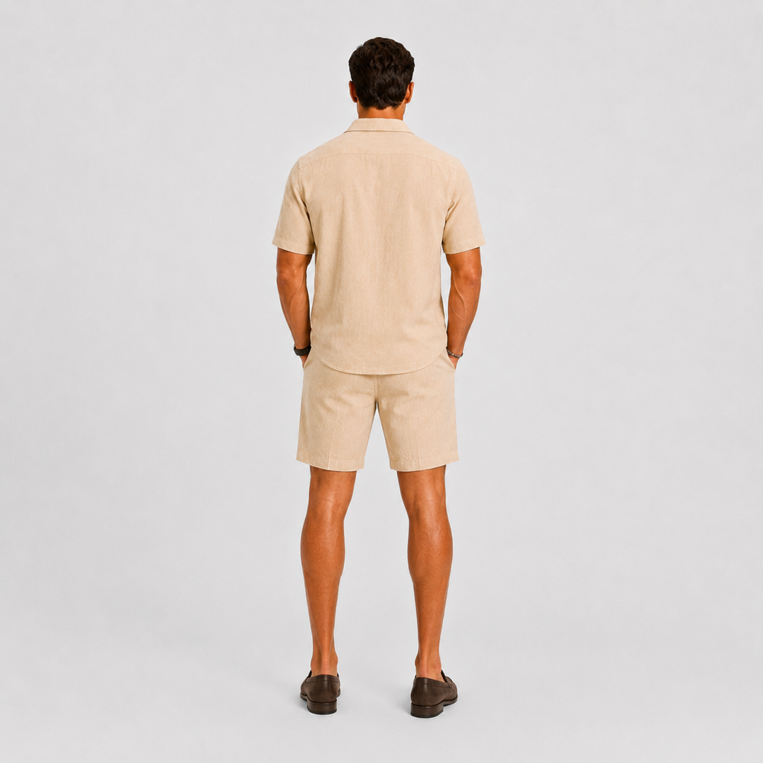 Men's Linen Set – Relaxed Two-Piece Shirt & Trousers Summer Outfit 3