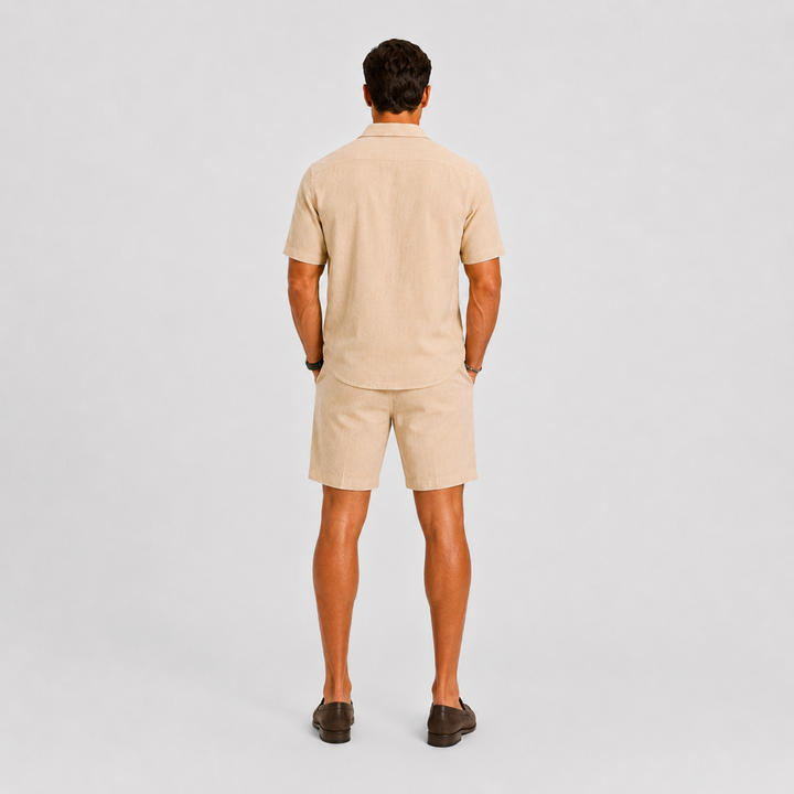 Men's Linen Set – Relaxed Two-Piece Shirt & Trousers Summer Outfit 3