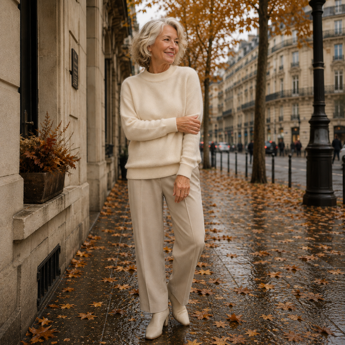 Women's ribbed mock neck knit sweater with long sleeves