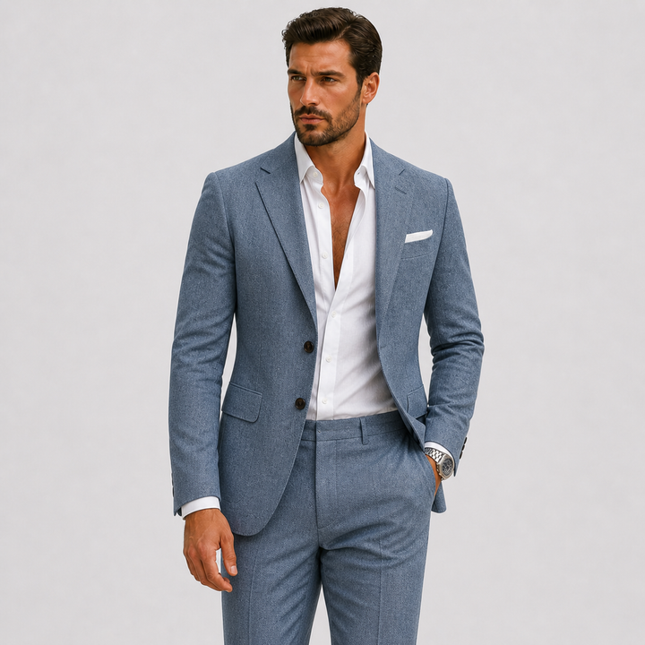 Men's Linen Suit – Slim-Fit Two-Piece Summer Blazer & Trousers 7
