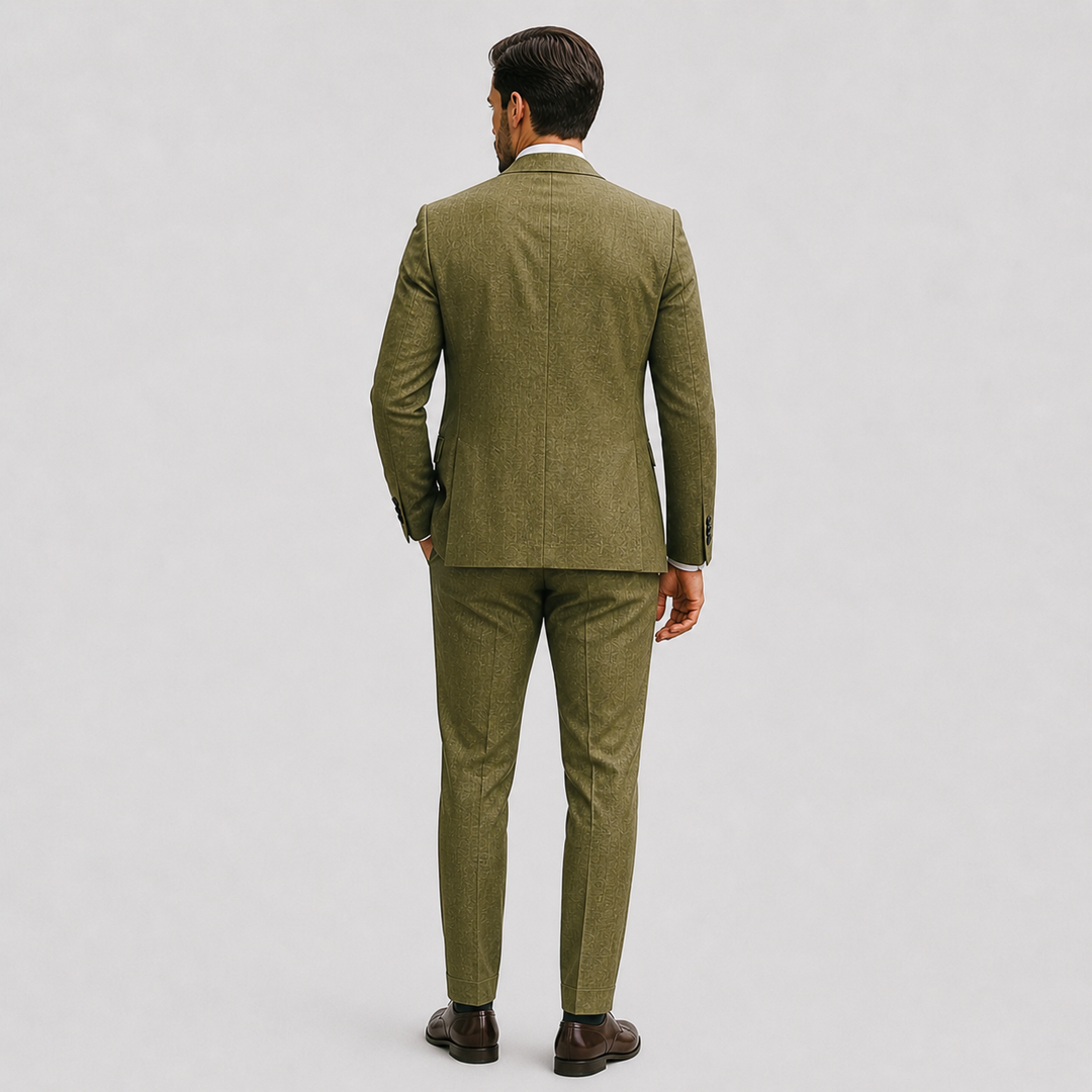Men's Linen Suit – Slim-Fit Two-Piece Summer Blazer & Trousers 3